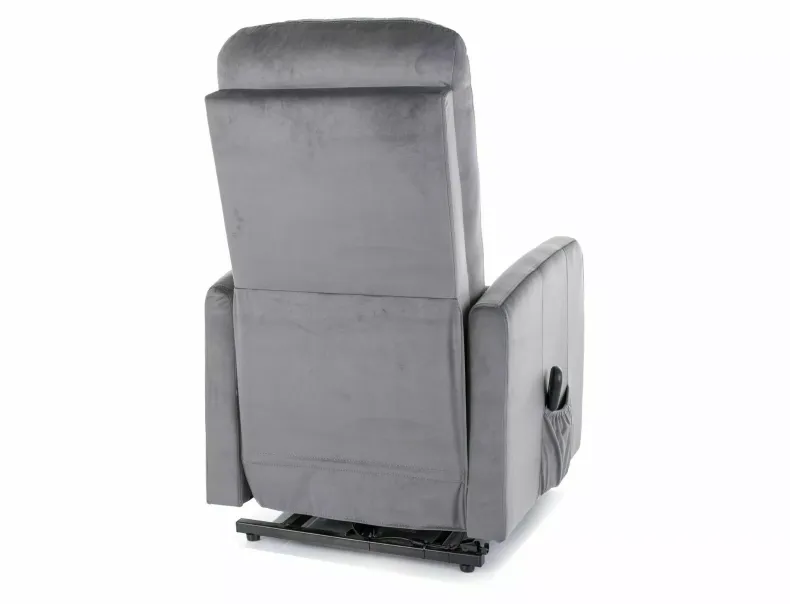 Раскладное кресло бархатное SIGNAL LETO Velvet, Bluvel 14 - серый фото №3