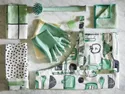 IKEA RINNIG РИННИГ, полотенце кухонное, белый / зеленый / узор, 45x60 см 604.763.54 фото thumb №3