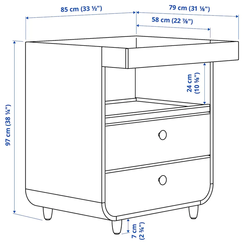 IKEA MYLLRA МЮЛЛРА, мебель для детской, 2 предмета, белый, 60x120 см фото №4