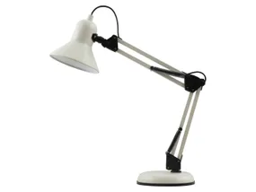 BRW Металлическая настольная лампа Tiago белого цвета 093417 фото