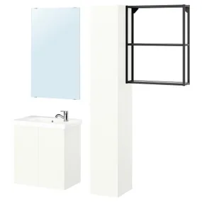 IKEA ENHET ЕНХЕТ, ванна, антрацит/білий, 64x33x65 см 295.473.87 фото