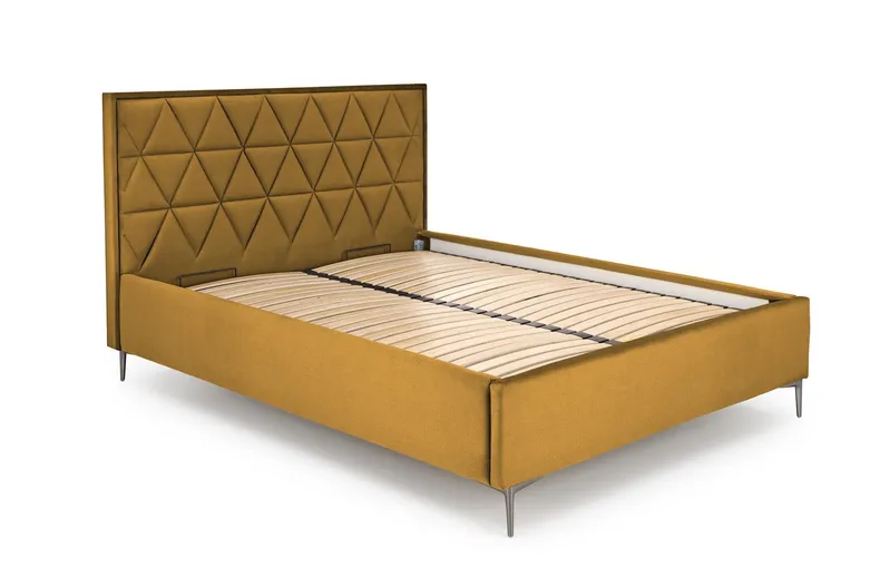 Узголів'я ліжка HALMAR MODULO W5 160 см гірчичного кольору. Моноліт 48 фото №2