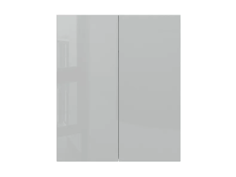 Кухонный шкаф BRW Top Line 80 см с отводом двухдверный серый глянец, серый гранола/серый глянец TV_GC_80/95_L/P-SZG/SP фото №1