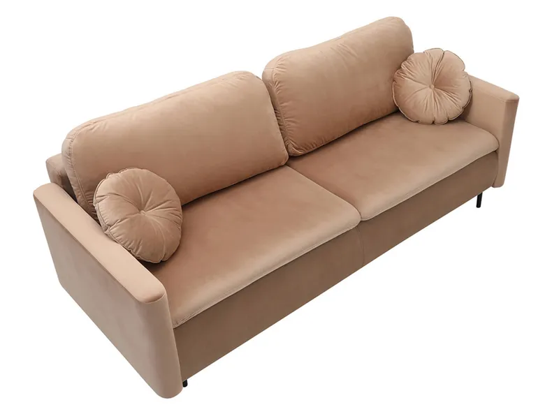 BRW Трехместный диван-кровать BRW SOPHIA с ящиком для хранения велюр бежевый SO3-SOPHIA-LX_3DL-G1_B854BD фото №7