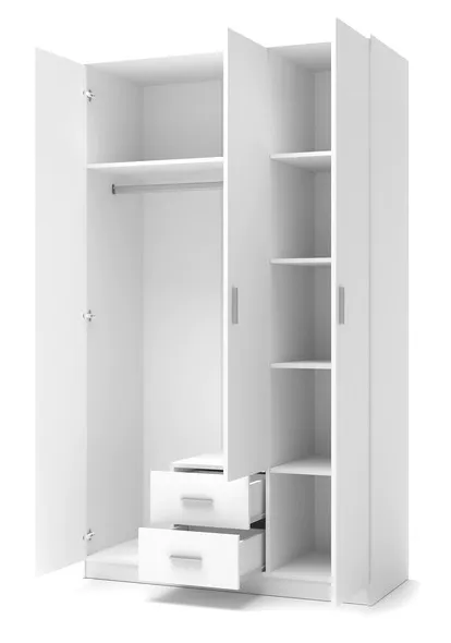 Шкаф для одежды HALMAR LIMA S-3 120x52 см белый фото №1