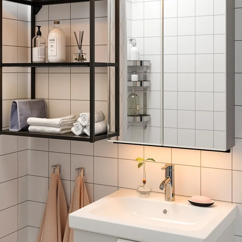 IKEA SILVERGLANS СІЛЬВЕРГЛАНС, LED підсвітка для ванної, антрацит може потемніти, 60 см 205.292.17 фото №3