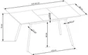 Кухонний стіл розкладний HALMAR ALBON 120-160x80 см дуб сонома / сірий фото thumb №14