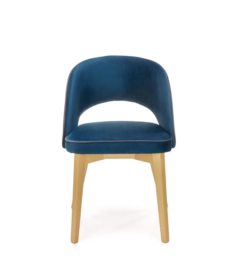 Кухонний стілець HALMAR Marino дуб медовий, темно-синій MONOLITH 77 (1шт=1шт) фото №8