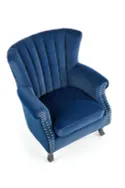 Кресло мягкое HALMAR TITAN темно-синее фото thumb №8