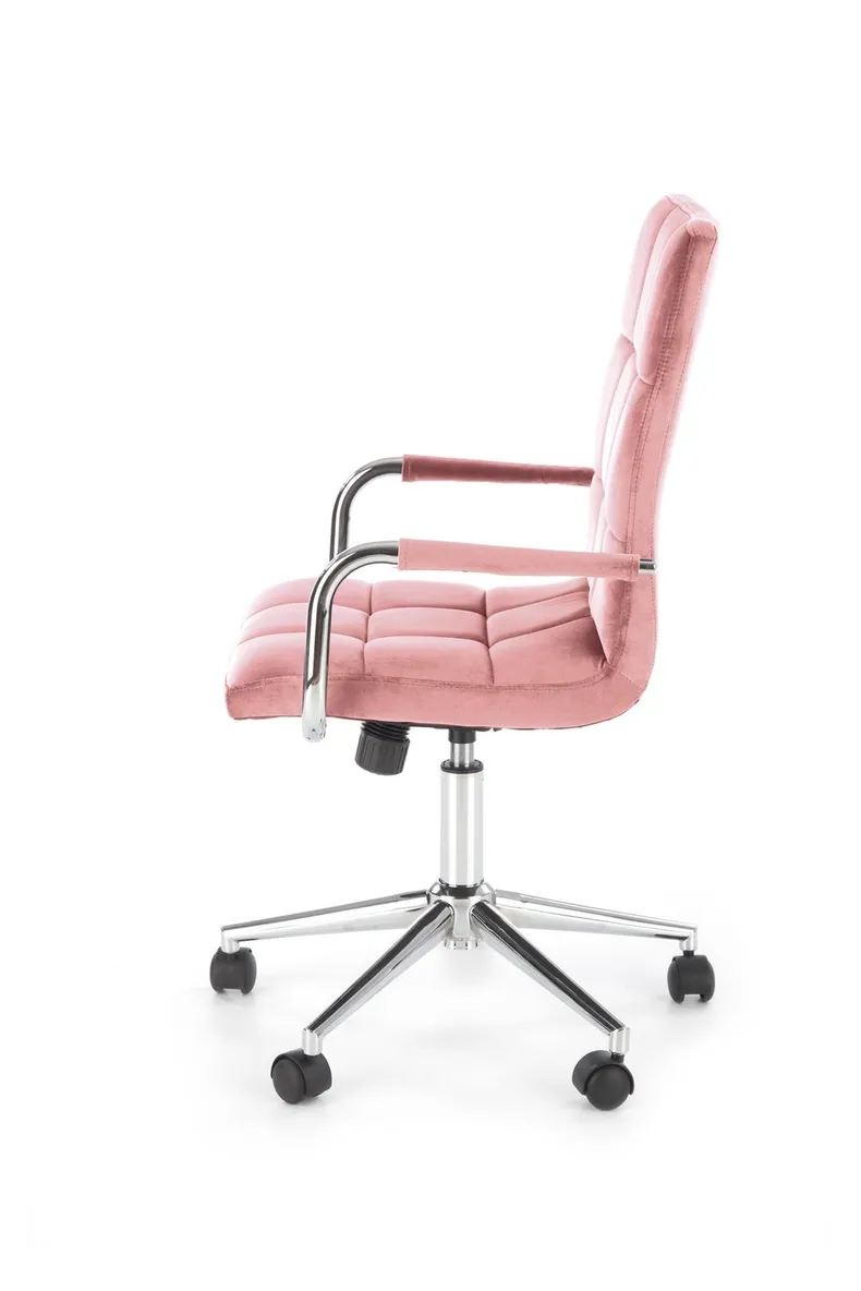 Крісло комп'ютерне офісне обертове HALMAR GONZO 4, рожевий оксамит фото №2