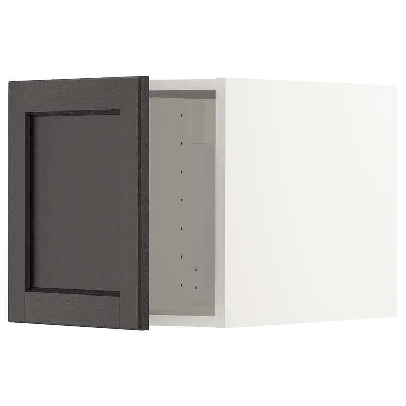 IKEA METOD МЕТОД, верхний шкаф, белый / Лерхиттан с черными пятнами, 40x40 см 194.671.64 фото №1