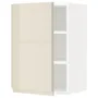 IKEA METOD МЕТОД, навесной шкаф с полками, белый / светло-бежевый глянцевый Voxtorp, 40x60 см 494.616.17 фото