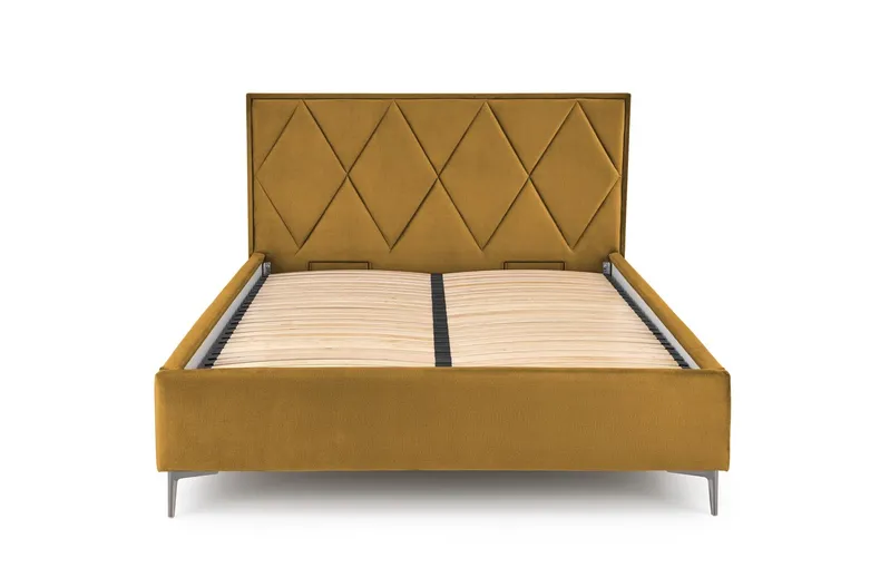 Узголів'я ліжка HALMAR MODULO W4 160 см гірчичного кольору. Моноліт 48 фото №2