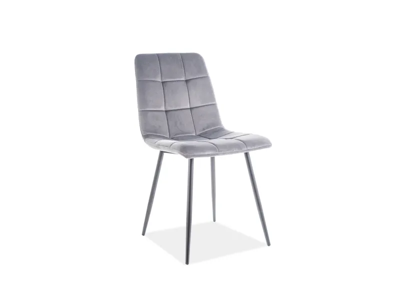 Кухонний стілець SIGNAL MILA Velvet, Bluvel 14 - сірий фото №1