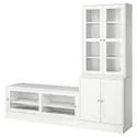 IKEA HAVSTA ХАВСТА, комбинация для ТВ / стеклянные дверцы, белый, 241x47x212 см 895.348.10 фото thumb №1