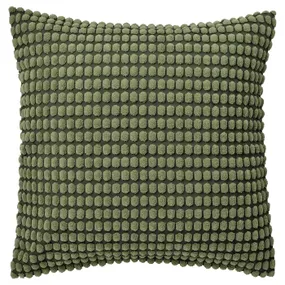 IKEA SVARTPOPPEL СВАРТПОППЕЛ, чохол на подушку, зелено-жовтий, 65x65 см 805.430.22 фото