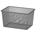 IKEA TROFAST ТРУФАСТ, сетчатый контейнер, тёмно-серый, 42x30x23 см 705.185.65 фото thumb №1