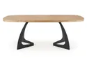 Обідній стіл розкладний HALMAR VELDON 160-200x90 см, стільниця - дуб натуральний, ніжки - чорний фото thumb №3