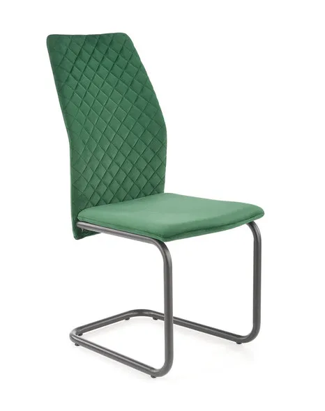 Кухонний стілець оксамитовий HALMAR K444 Velvet, зелений фото №1