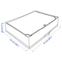 IKEA STUK СТУК, коробка для зберігання, білий/сірий, 71x51x18 см 503.095.77 фото thumb №7