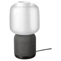 IKEA SYMFONISK СИМФОНІСК, світ з WiFi динаміком, склян абажур, чорний / білий 394.826.82 фото thumb №1