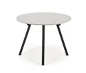 Круглий стіл кухонний HALMAR BALROG 100x100 см, каркас - чорний, стільниця - світло-сіра фото thumb №2