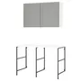 IKEA ENHET ЭНХЕТ, комбинация д / хранения, антрацит / серый каркас, 139x63,5x90,5 см 395.480.32 фото