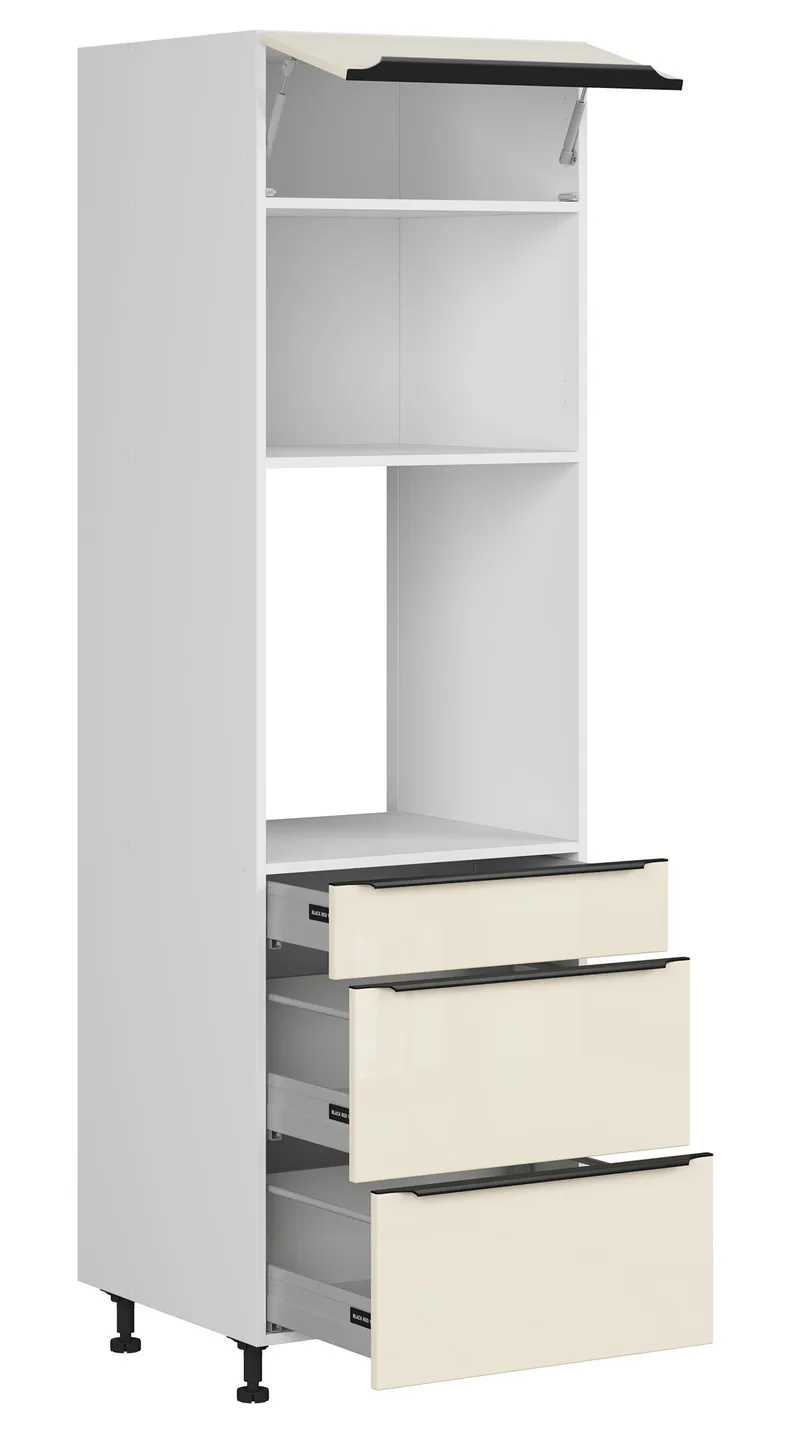 BRW Кухонный духовой шкаф Sole L6 60 см с ящиками с плавным закрыванием магнолия жемчуг, альпийский белый/жемчуг магнолии FM_DPS_60/207_2STB/STB/O-BAL/MAPE фото №3