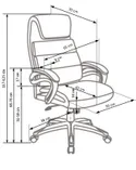 Кресло компьютерное офисное вращающееся HALMAR SIDNEY черный фото thumb №7