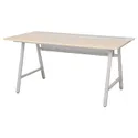 IKEA UTESPELARE УТЕСПЕЛАРЕ, геймерский стол, имитация пепла / серый, 160x80 см 105.715.32 фото thumb №1