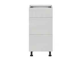 BRW Кухонный цокольный шкаф Sole 40 см с ящиками soft-close светло-серый глянец, альпийский белый/светло-серый глянец FH_D3S_40/82_2STB/STB-BAL/XRAL7047 фото