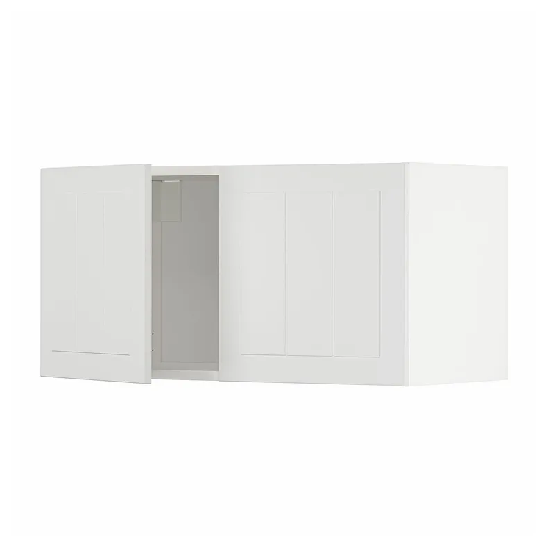 IKEA METOD МЕТОД, навесной шкаф с 2 дверцами, белый / Стенсунд белый, 80x40 см 094.577.40 фото №1