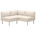 IKEA LILLEHEM ЛІЛЛЕХЕМ, модульний кутовий диван, 2-місний, ВІССЛЕ бежевий/деревина 295.362.80 фото thumb №1