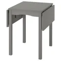 IKEA HAUGA ХАУГА, стіл відкидний, сірий, 55/82/109x74 см 805.860.02 фото thumb №1