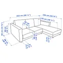 IKEA VIMLE ВІМЛЕ, 3-місний диван, з шезлонгом/дюпаном темно-зеленого кольору 494.336.05 фото thumb №5