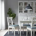 IKEA JUSTINA ЮСТІНА, подушка для стільця, сіро-блакитний, 42/35x40x4 см 605.675.99 фото thumb №2