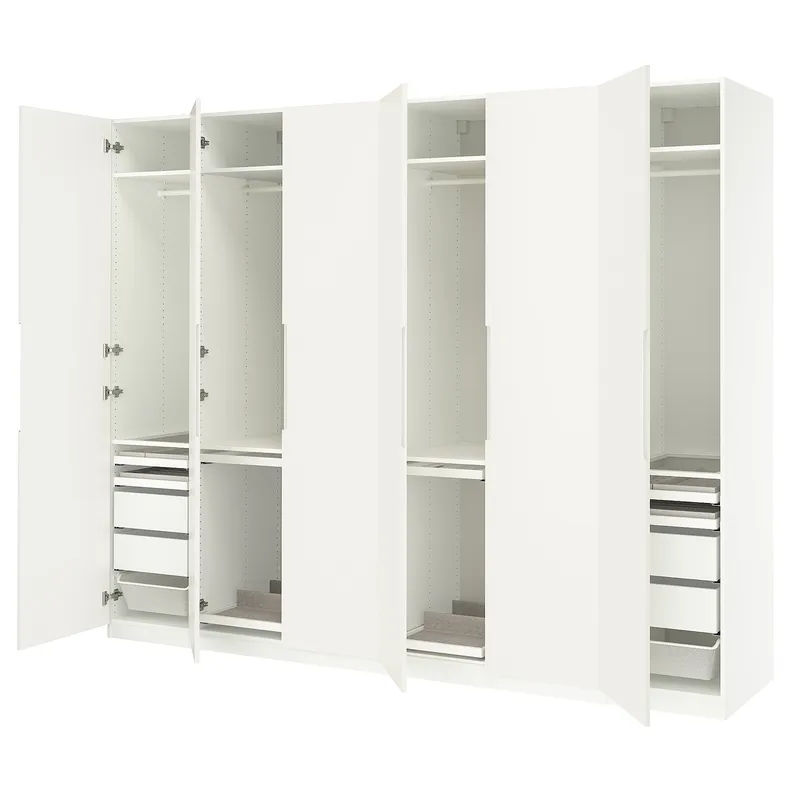 IKEA PAX ПАКС / TONSTAD ТОНСТАД, гардероб, комбінація, білий/кремовий, 300x60x236 см 695.784.28 фото №1