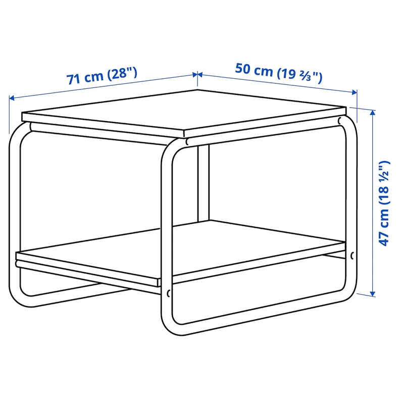 IKEA BAGGBODA БАГГБОДА, журнальний столик, блідо-жовтий, 71x50 см 205.550.89 фото №4