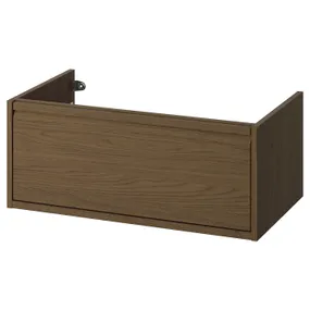 IKEA ÄNGSJÖN ЭНГШЁН, шкаф для раковины с ящиком, коричневая имитация дуб, 80x48x33 см 205.351.00 фото