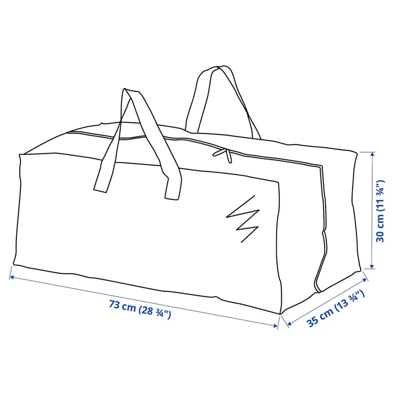IKEA FRAKTA ФРАКТА, сумка для візка, синій, 73x35x30 см 76 л 901.491.48 фото №8