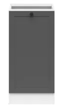 BRW Junona Line базовый шкаф для кухни 40 см правый графит, белый/графит D1D/40/82_P_BBL-BI/GF фото thumb №1