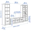 IKEA BRIMNES БРИМНЭС, шкаф для ТВ, комбин / стеклян дверцы, белый, 320x41x190 см 592.782.32 фото thumb №5