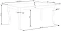 Стіл розкладний HALMAR WINDSOR 160-240x90x76 см, колір темний дуб/білий фото thumb №14