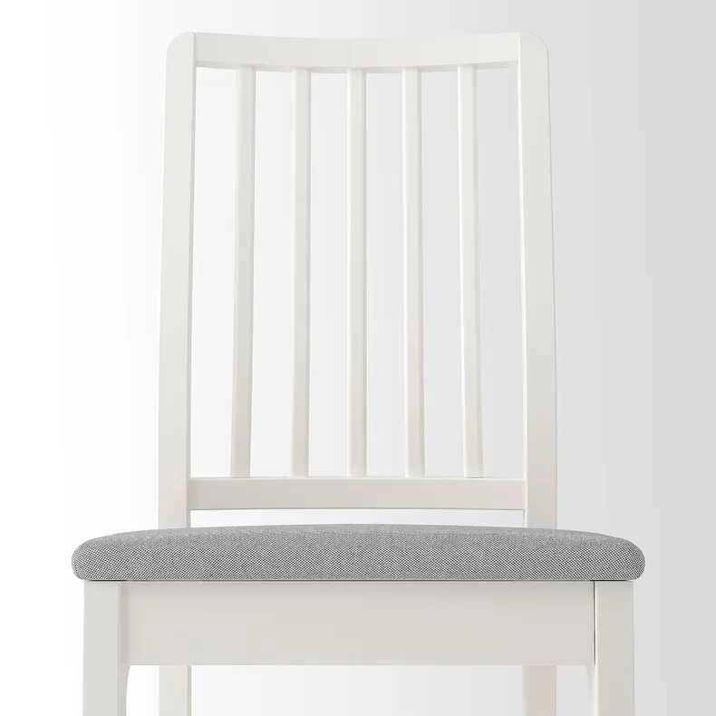 IKEA LANEBERG ЛАНЕБЕРГ / EKEDALEN ЭКЕДАЛЕН, стол и 6 стульев, белый белый / светло-серый, 130 / 190x80 см 094.827.06 фото №5