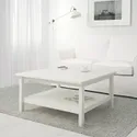 IKEA HEMNES ХЕМНЭС, журнальный стол, белая морилка, 90x90 см 101.762.87 фото thumb №2