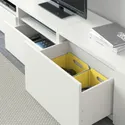 IKEA BESTÅ БЕСТО, шкаф для ТВ, комбинация, белый Lappviken / светло-серый бежевый, 240x42x230 см 594.768.21 фото thumb №4