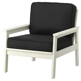 IKEA BONDHOLMEN БОНДХОЛЬМЕН, крісло, вуличне, білий/бежевий/ярпенський/дувхольменський антрацит 795.453.76 фото