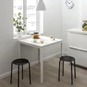 IKEA MELLTORP МЕЛЬТОРП / MARIUS МАРІУС, стіл+2 табурети, білий/чорний, 75 см 990.117.64 фото thumb №2