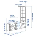 IKEA BRIMNES БРИМНЭС, шкаф для ТВ, комбинация, белый, 180x41x190 см 391.843.43 фото thumb №5