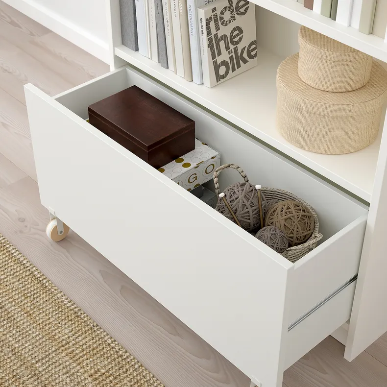 IKEA BILLY БІЛЛІ, книжкова шафа з шухлядами, білий, 80x30x106 см 294.878.40 фото №3